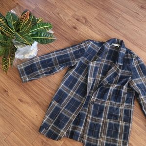 Vintage Slouchy Plaid Blazer